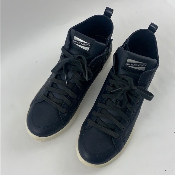 Skechers Women's Midtown Sneaker 730 Navy Leather - Picture 2 of 8